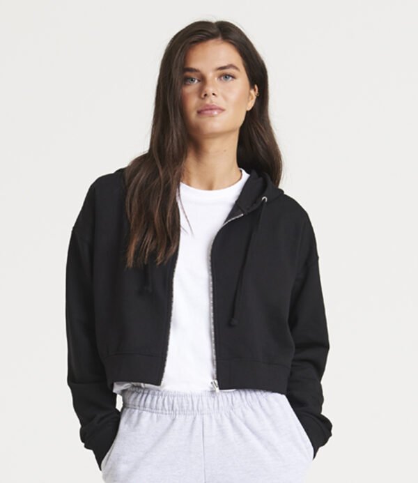 Ladies Cropped Zoodie Just Hoods - Image 4
