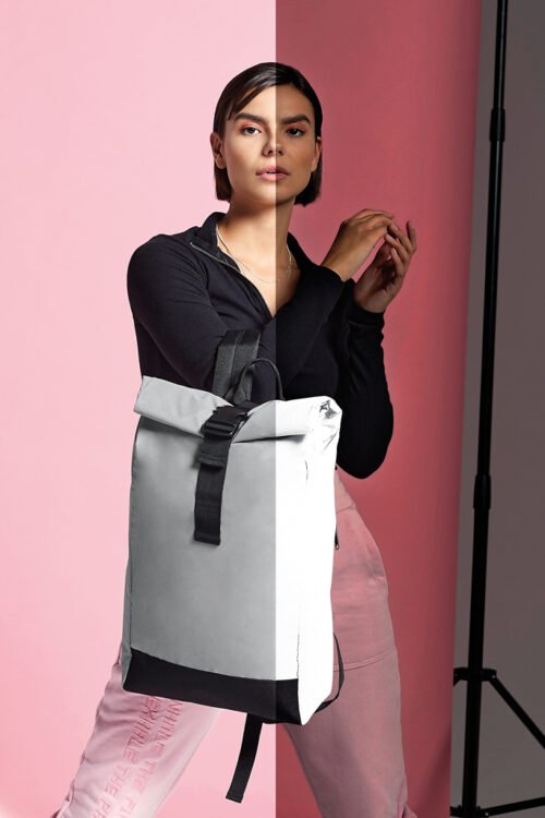 Reflective Roll-Top Backpack