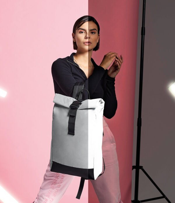 Reflective Roll-Top Backpack