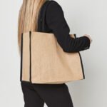 Jute and Canvas Shopper - Image 2